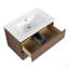 Meuble-lavabo mural 30 po avec lavabo en céramique, 2 tiroirs à fermeture en douceur, ensemble KD-126528726-126528727