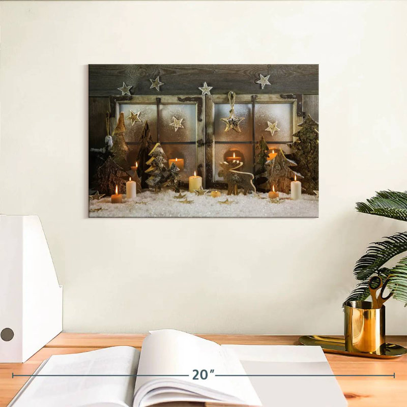 Christmas Window, 8" H x 12" W