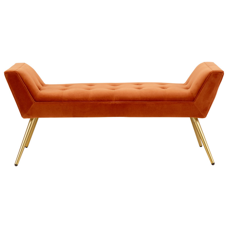 Absolon Velvet Upholstered Bench, Russet