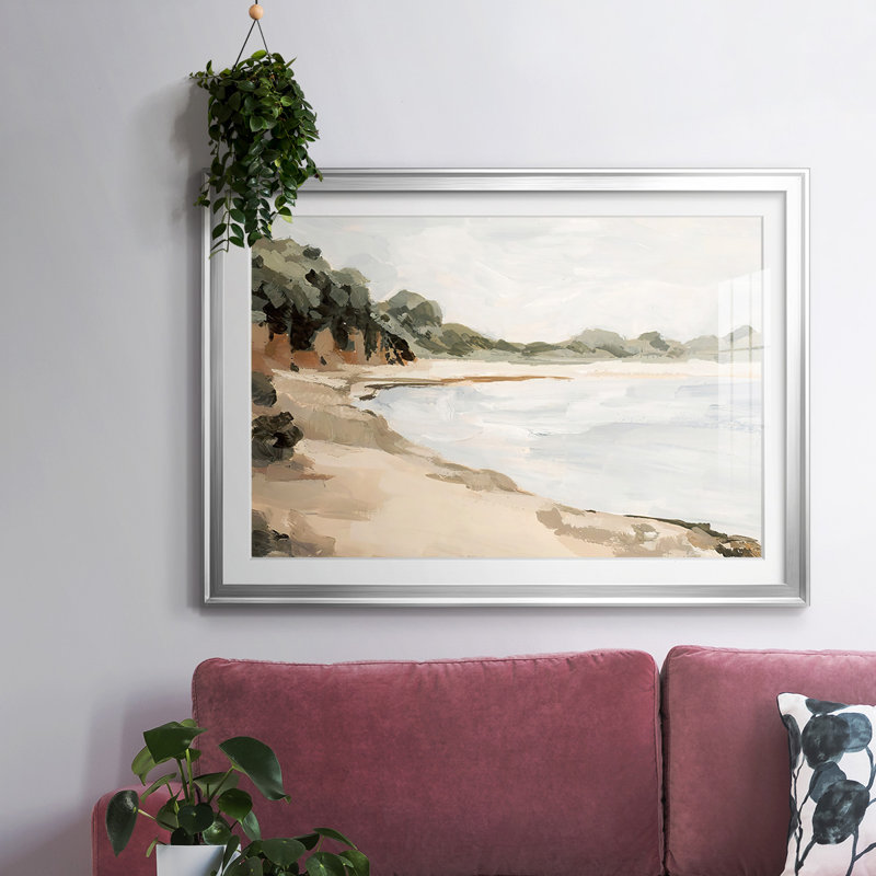 Bluff Bay II, reproduction d'art encadrée, H 15 po x l 21 po x P 1,5 po, Argent