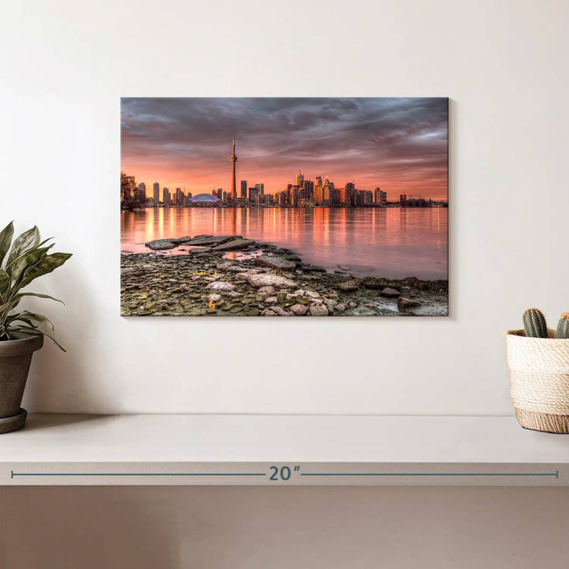 Nicci Sunset At Toronto Skyline, 8" H x 12" W