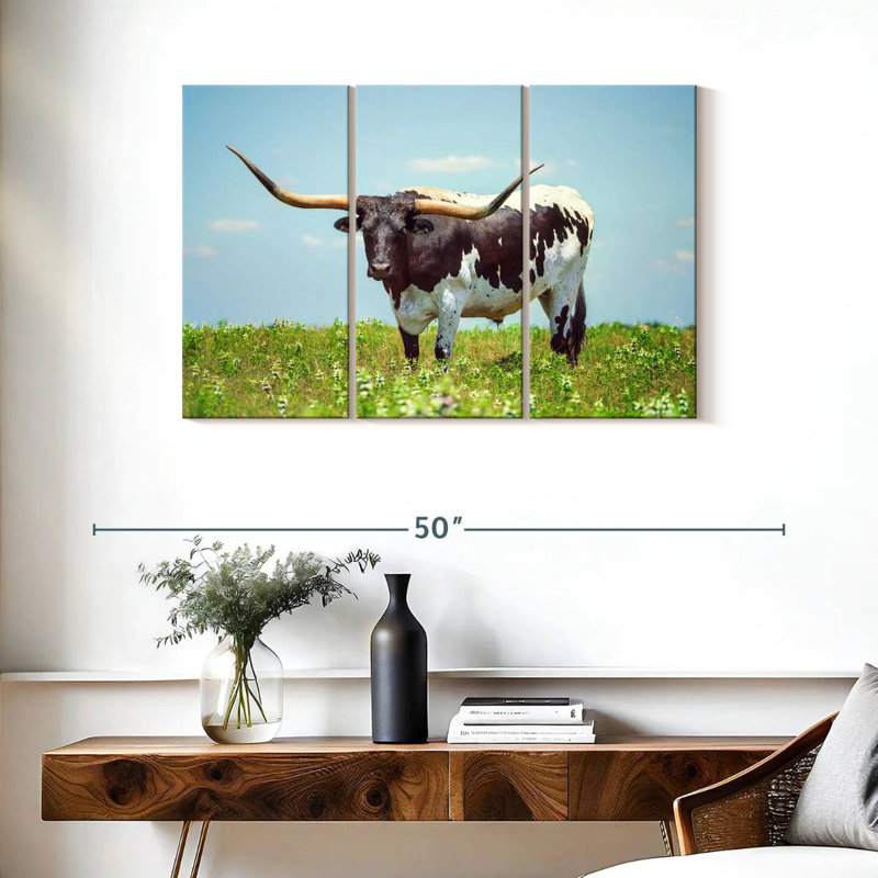 Brampt Longhorn Steer, 24" H x 38" W