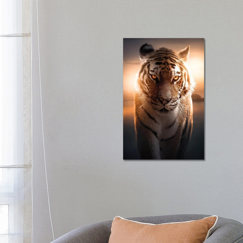 The Glowing Tiger by Zenja Gammer - Print on Canvas, Wrapped Canvas, 66.04 cm H x 45.72 cm W x 1.91 cm D