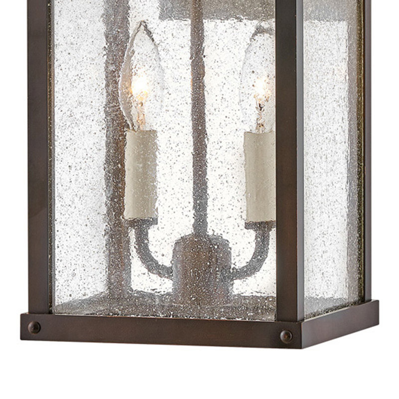 Beacon Hill Brown 2 - Bulb 23" H Seeded Glass Outdoor Wall Lantern