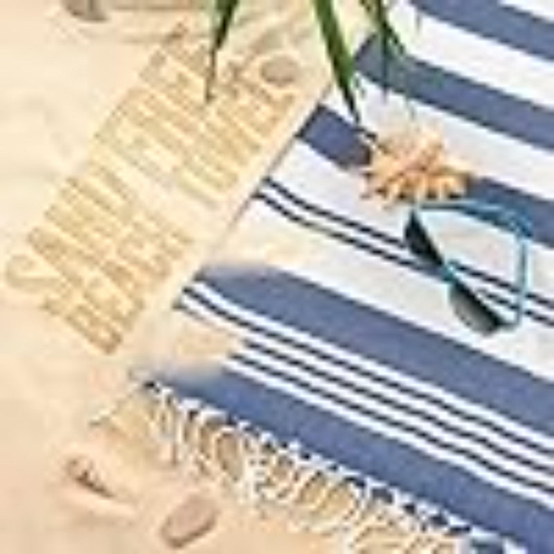 Serviettes - Paquet de 4 serviettes de plage turques (40 x 72 pouces) - Serviette turque surdimensionnée 100% coton à séchage rapide sans sable, prélavée pour une sensation douce, grande serviette peshtemal (gris, bleu marine, mauve, chamois)