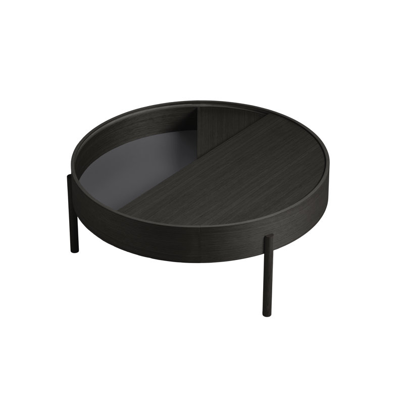 Arc Coffe Table, 15" H x 35" L x 35" W, Black