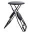 Table d'appoint noire 146 x 60 x 101 cm et deux chaises assorties, structure en fer, style industriel, inspiration
