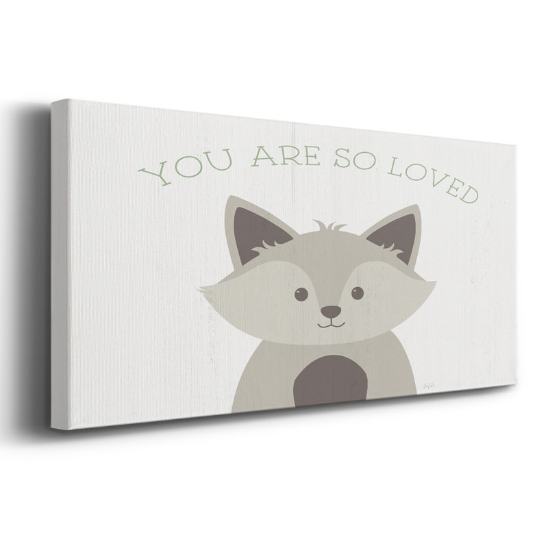 You Are So Loved Fox - Toile tendue avec châssis - Prêt à accrocher
