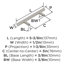 Poignée barre 3 po (76 mm) Poignée d'armoire nickel poli d'un centre à l'autre-311808072-355929053-329904446