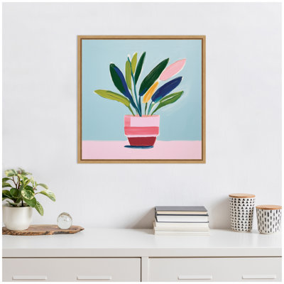 Reproduction d'art sur toile encadrée «Playful Pott Plant Still Life» par Rochelle