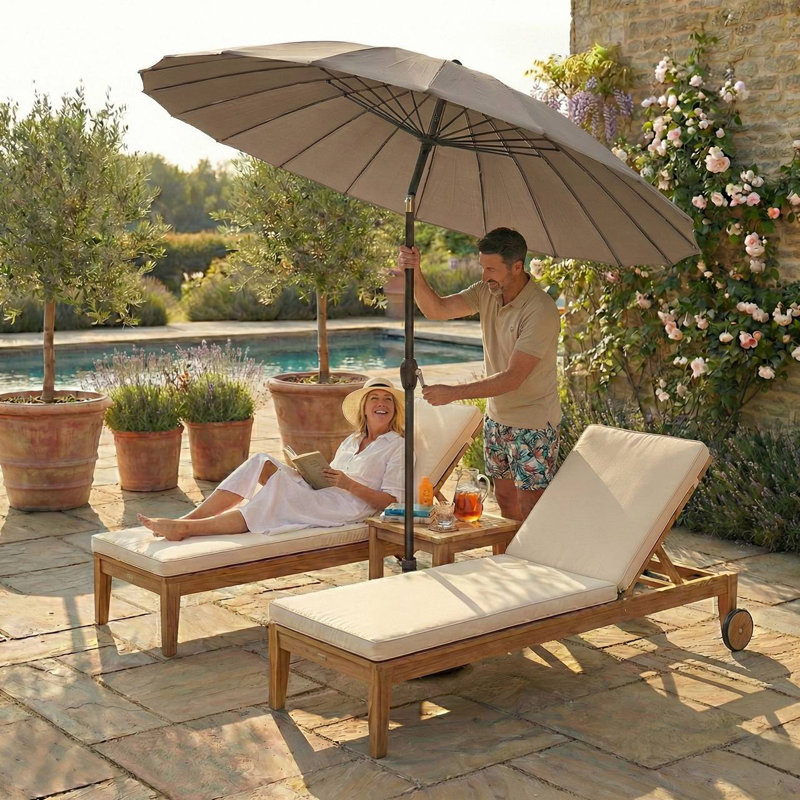 Brooklyn 325cm Tilt Market Parasol, Taupe