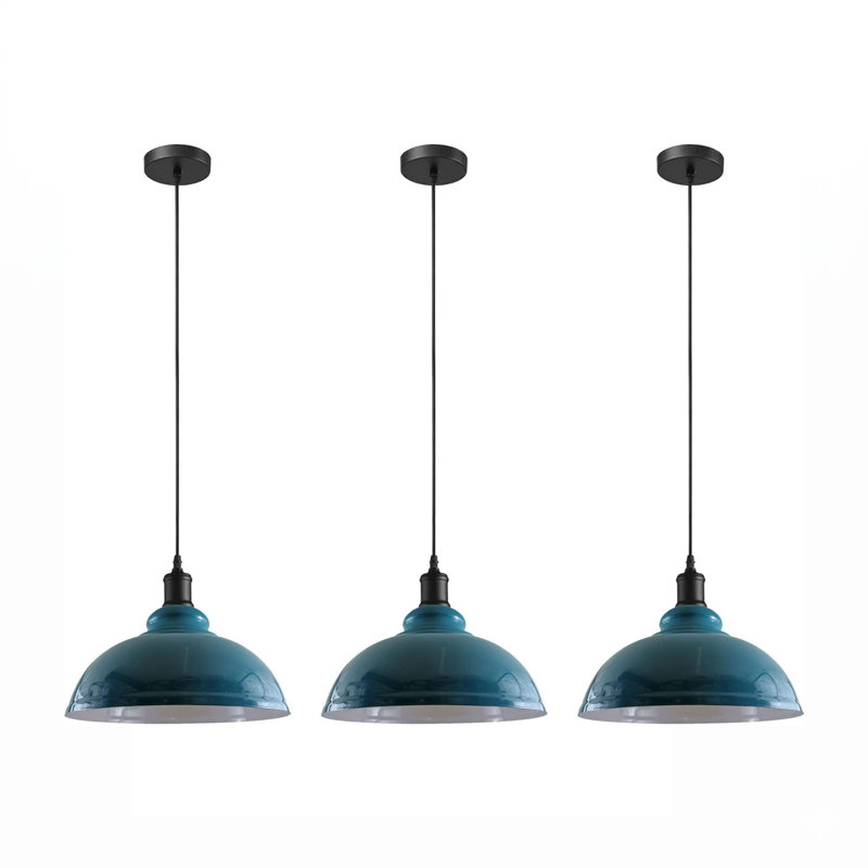 1 - Light Dome Pendant, Yes, Cyan Blue