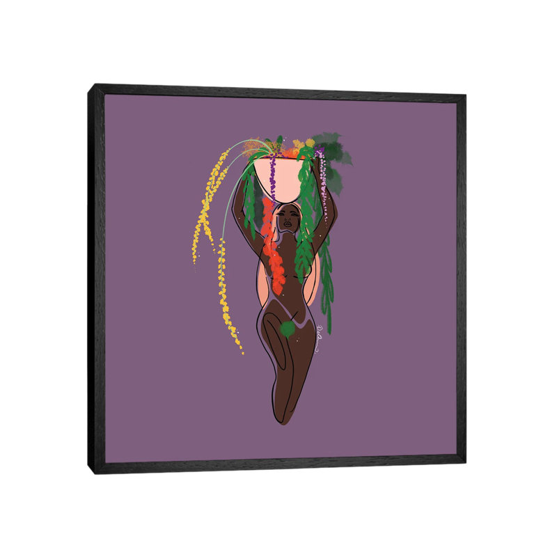 Plum by DeeLashee - Print on Canvas, Black Framed, 66.04 cm H x 66.04 cm W
