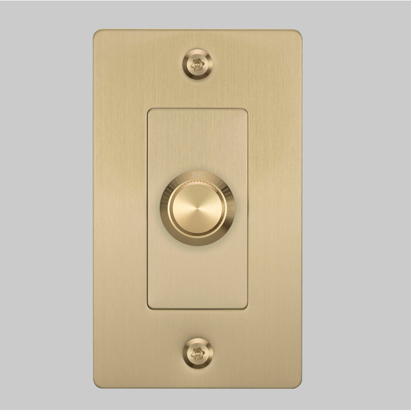 2G Dimmer / LED / Linear / Without Logo, 1 Gang, Brass