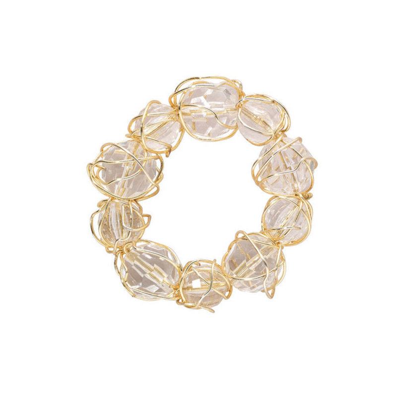 Crystal Bauble Gold NR P/4, Gold