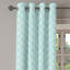 Rideau à œillets 2 panneaux East Urban Home Aqua, 50 po, vert menthe / blanc-57200413