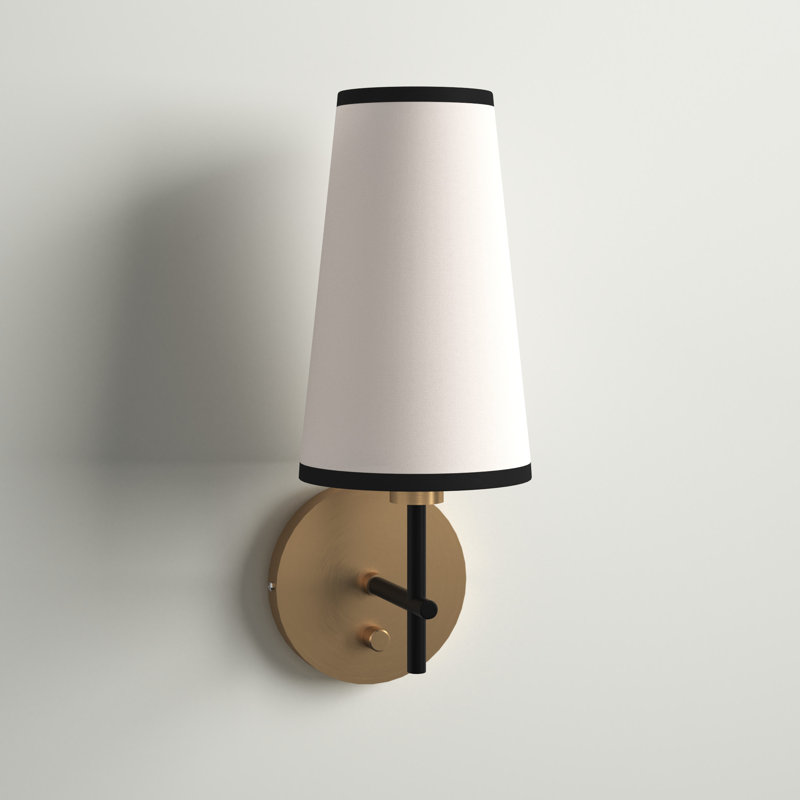 Mortimer Armed Sconce, Satin Brass