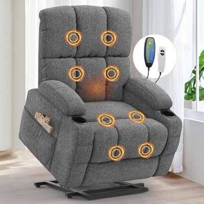 81cm Wide Lift Assist Home Theatre Recliner with Massager