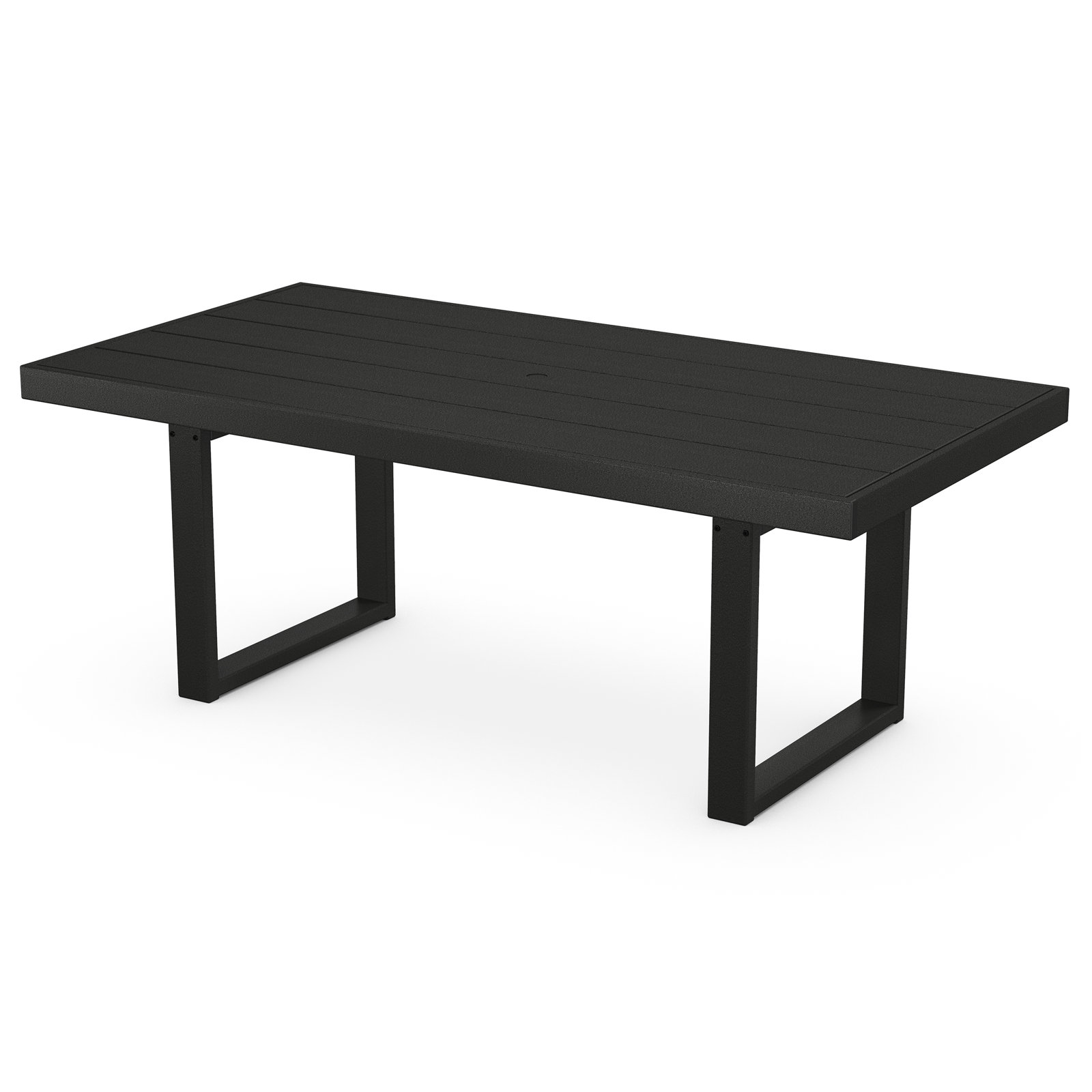 POLYWOOD® Edge 78" Patio Dining Table, Black