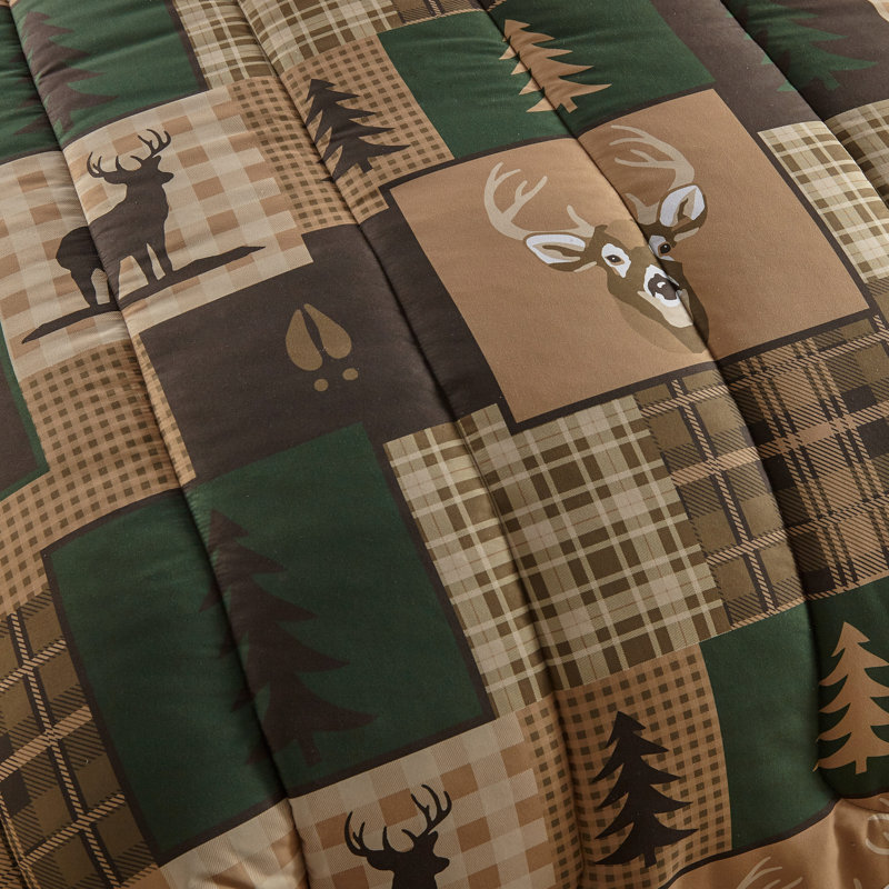 Ensemble d'édredon pour grand lit 3 pièces Your Lifestyle par Donna Sharp Green Forest, Green Forest 3PC Queen Comforter Set
