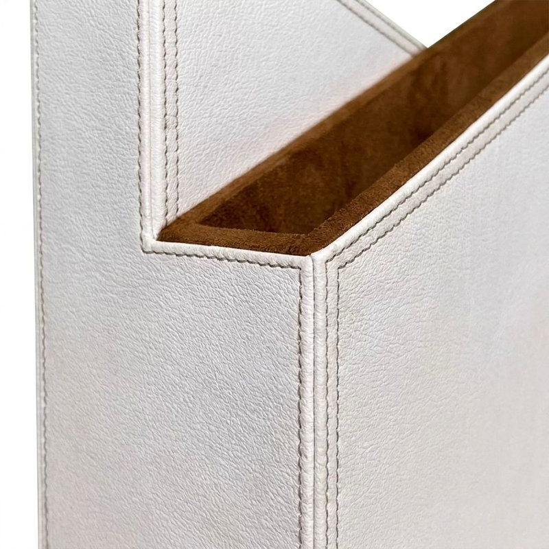 Porte-revues Criss-Cross, Ivoire / Brun