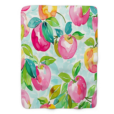 Stylish Fruit Designs - 1 Piece Premium Sherpa Blanket