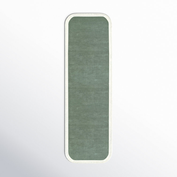 Hermione Hand Tufted Wool Area Rug in Green/Beige