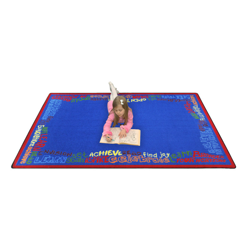 Tapis Kid Essentials Read Believe & Achieve, Rectangle 5 pi 4 po x 7 pi 8 po
