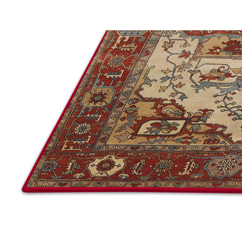 Tapis à motif oriental rouge / brun, Rectangle 2 pi x 3 pi