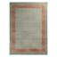 Distressed Homage Hand Knotted Wool Geometric Area Rug in Blue, Orange, Red, Beige, Brown-605232081
