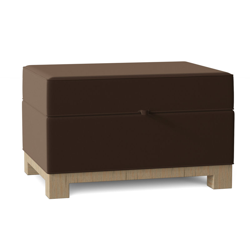Repose-pieds rectangulaire avec rangement Brandes, Acajou, Chocolat