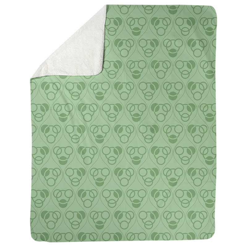 Couverture polaire à cercles classiques, l 60 po x L 80 po, Vert