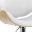 Marana Adjustable Swivel Upholstered Mid-Century Modern Bar Stool with Bentwood Frame-1077818780