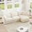L-Shaped Sectional Sofa Couch With Convertible Ottoman-1833508054