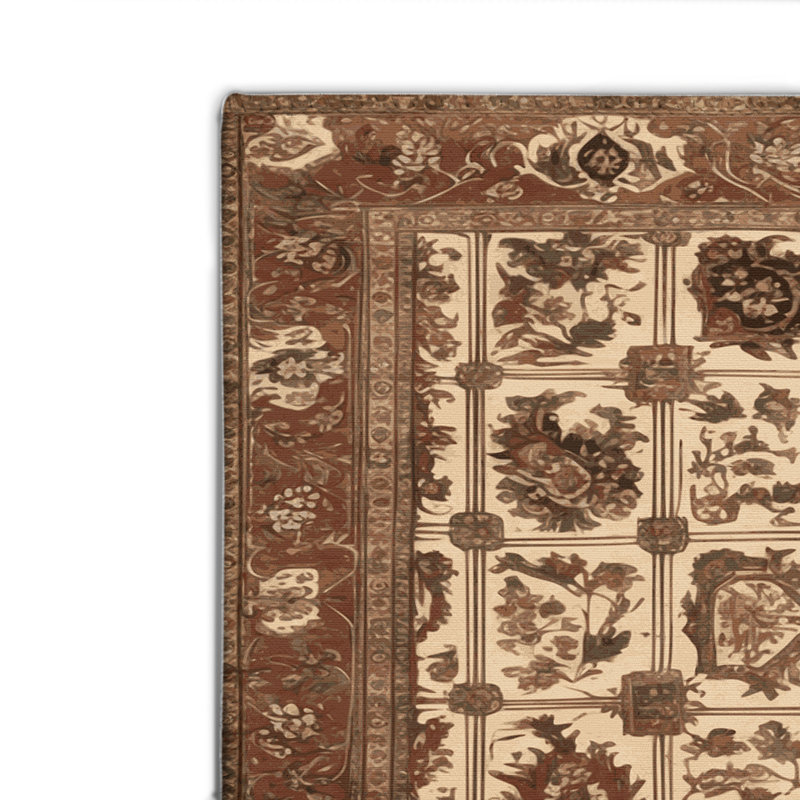Tapis d'intérieur et d'extérieur brun Persian, Rectangulaire 2 pi x 3 pi