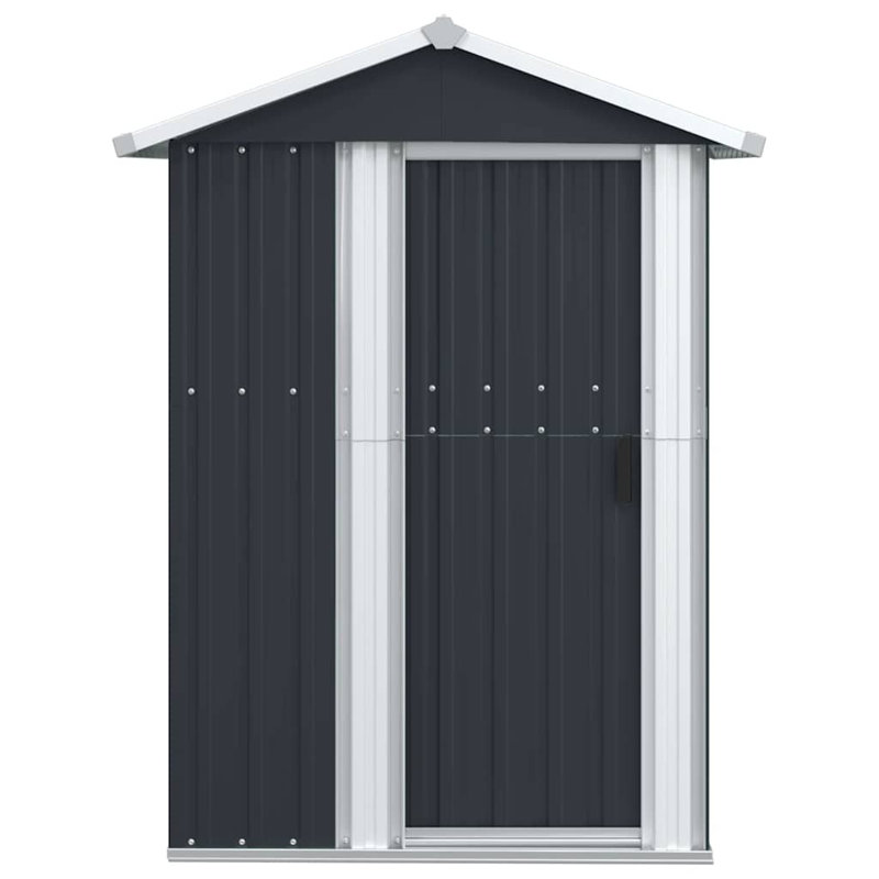 4.13 ft. W x 3.2 ft. D Galvanized Steel Traditional Storage Shed, Anthracite
