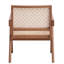 Fauteuil d'appoint beige et naturel