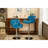 2Pcs Blue Contemporary Bar Stools - Adjustable Height With Pu Leather Seat And Supportive Foot Rest Modern Hydraulic 360-Degree Spin For Optimal Seating Comfort-134643337