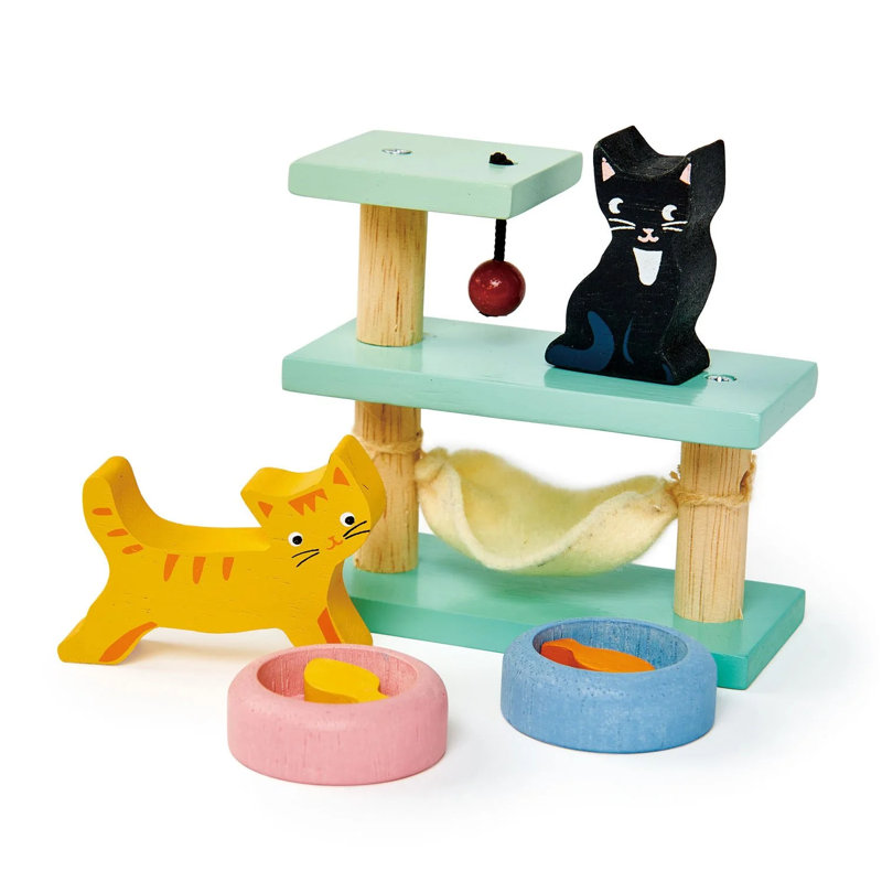 Pet Cats Dollhouses Furniture Accessories Set