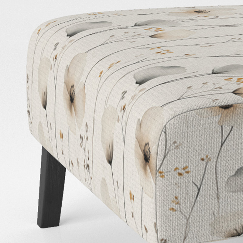 Fauteuil de chambre Floral, Pantoufle sans accoudoirs