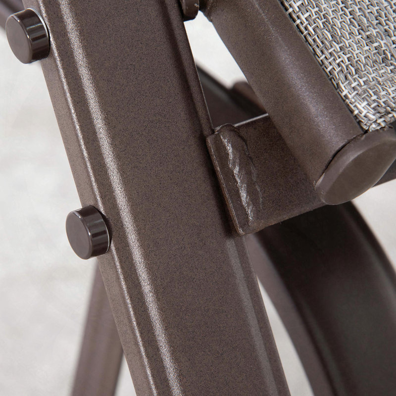 Outsunny Outdoor Glider Chair with Steel Frame, Gray
