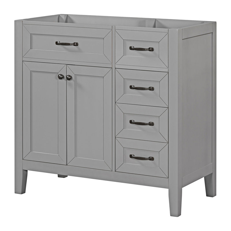 Base de meuble-lavabo simple seulement, Gris