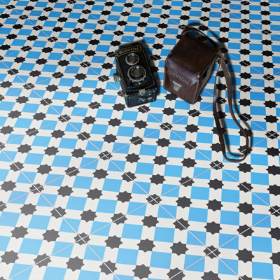 Ait Baha 8" x 8" Cement Patterned Wall & Floor Tile