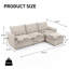 Canapé modulaire en L avec repose-pieds Boucle-455972846