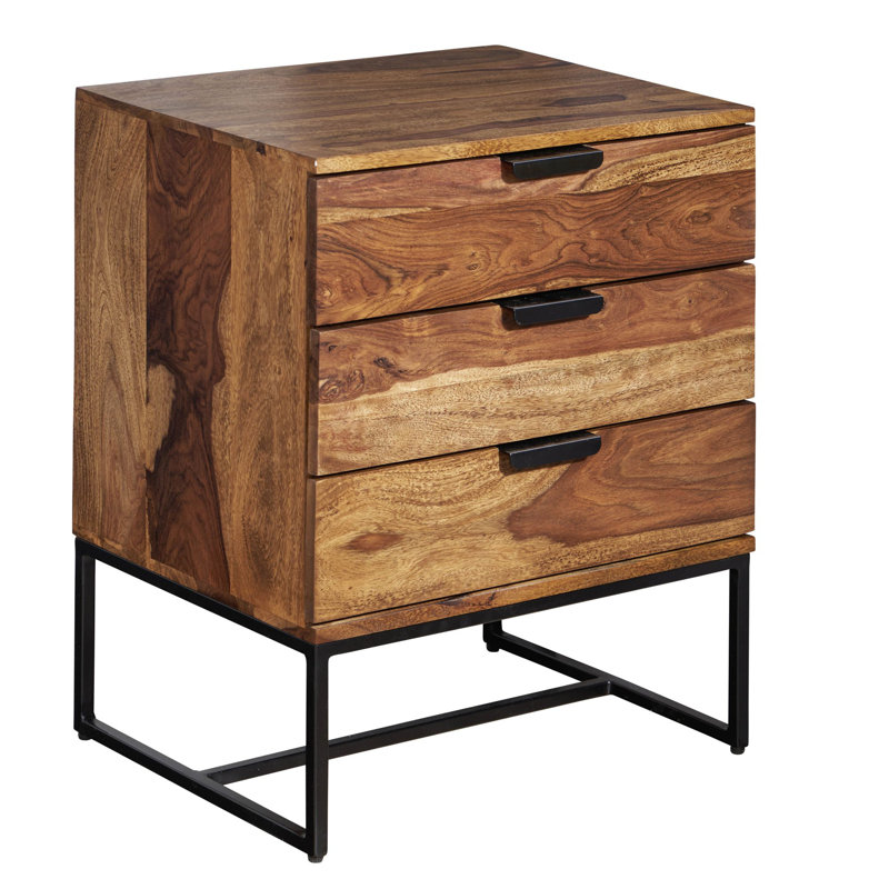 Adriann 50cm W Iron Bedside Table