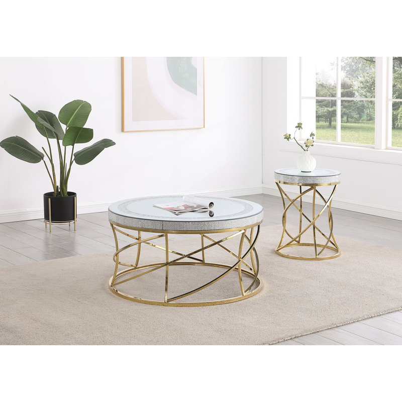 Ensemble de tables basses et de tables d'appoint Elise, 2 pièces: table basse, table de bout