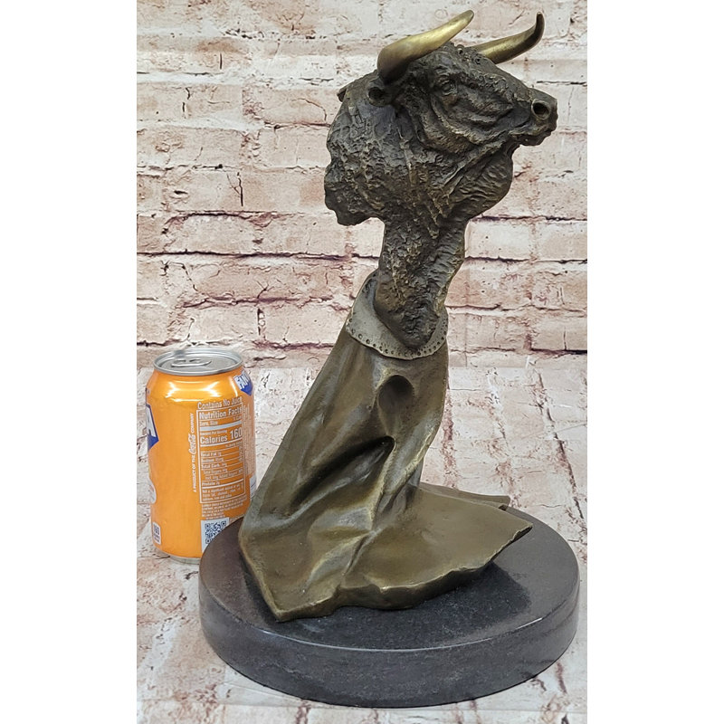 Figurine buste graphique bronze