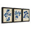 Indigo Leaf Study IV - Ensemble de 3 peintures sur toile encadrées-1576250586-1576250584