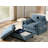 37" Single Sofa With Storage Ottoman