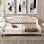 Lit de jour capitonné moderne de luxe, double, beige-701674623-701674610